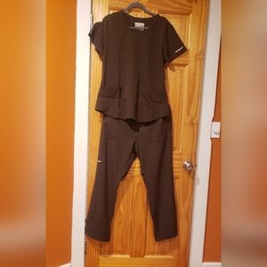 Skechers Brown scrub set L petite